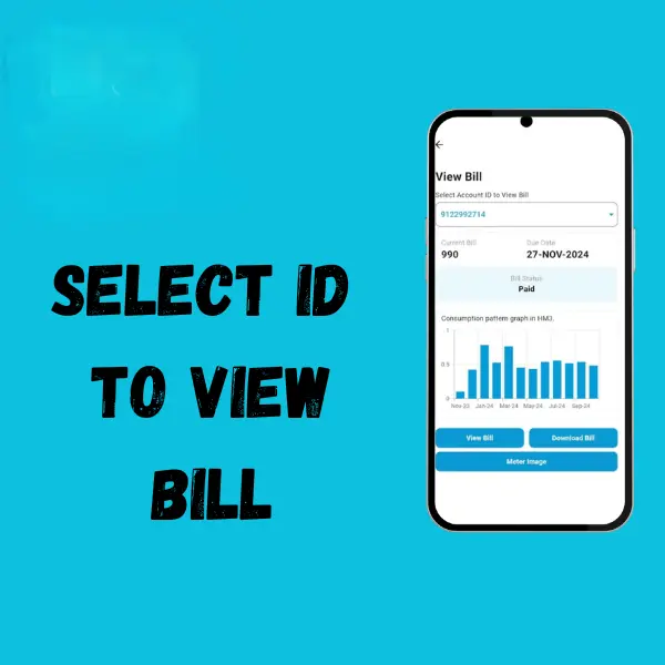 view bill option screenshot of sngpl by selecting Id