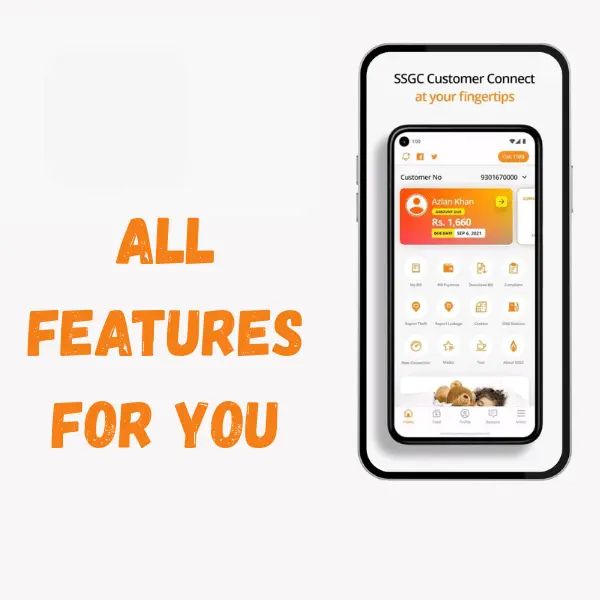 SSGC bill check app home page screen shot
